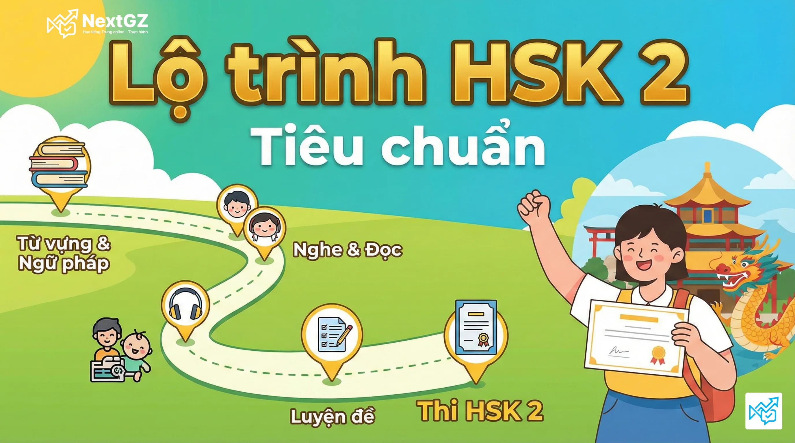 Lộ trình HSK 2 - Tiêu chuẩn