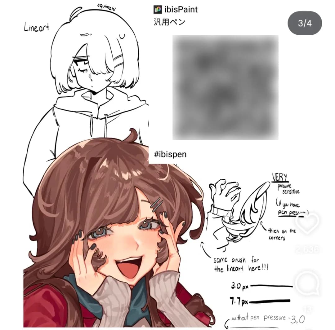 Bộ 3 brush ibispaint siêu xịn mịn