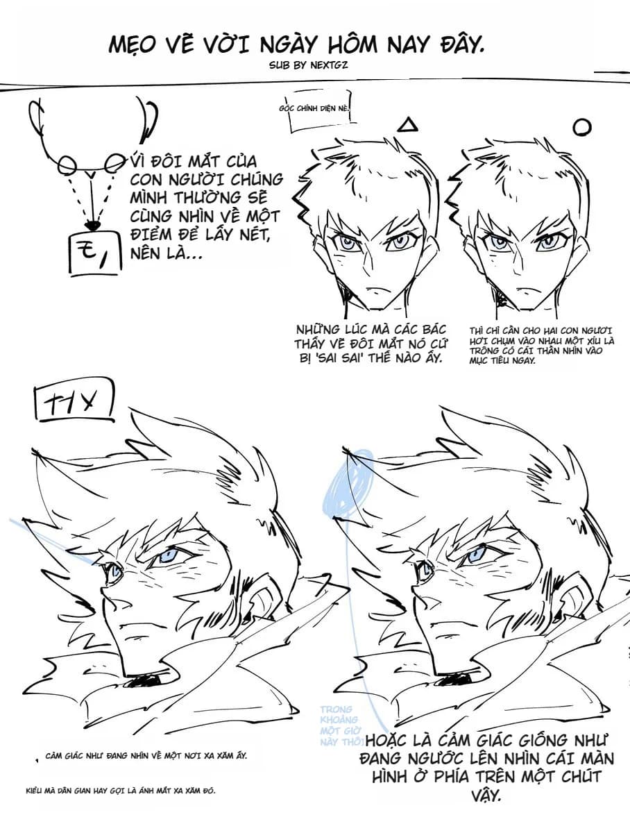 Mẹo vẽ mắt - Tại sao nhân vật nhìn "vô hồn" dù bạn đã canh mắt rất đều?