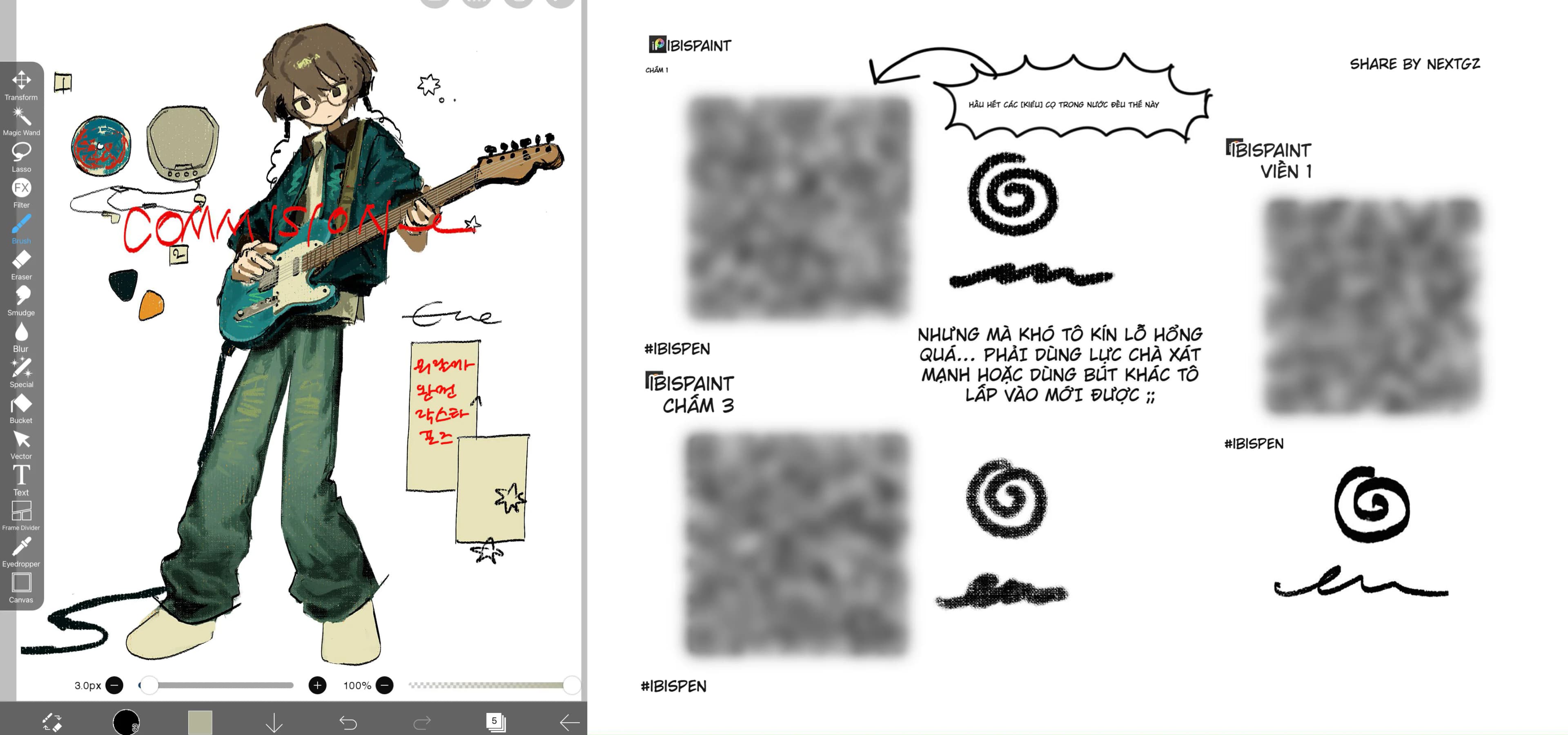 Bộ Brush ibisPaint Chấm Viền Korea