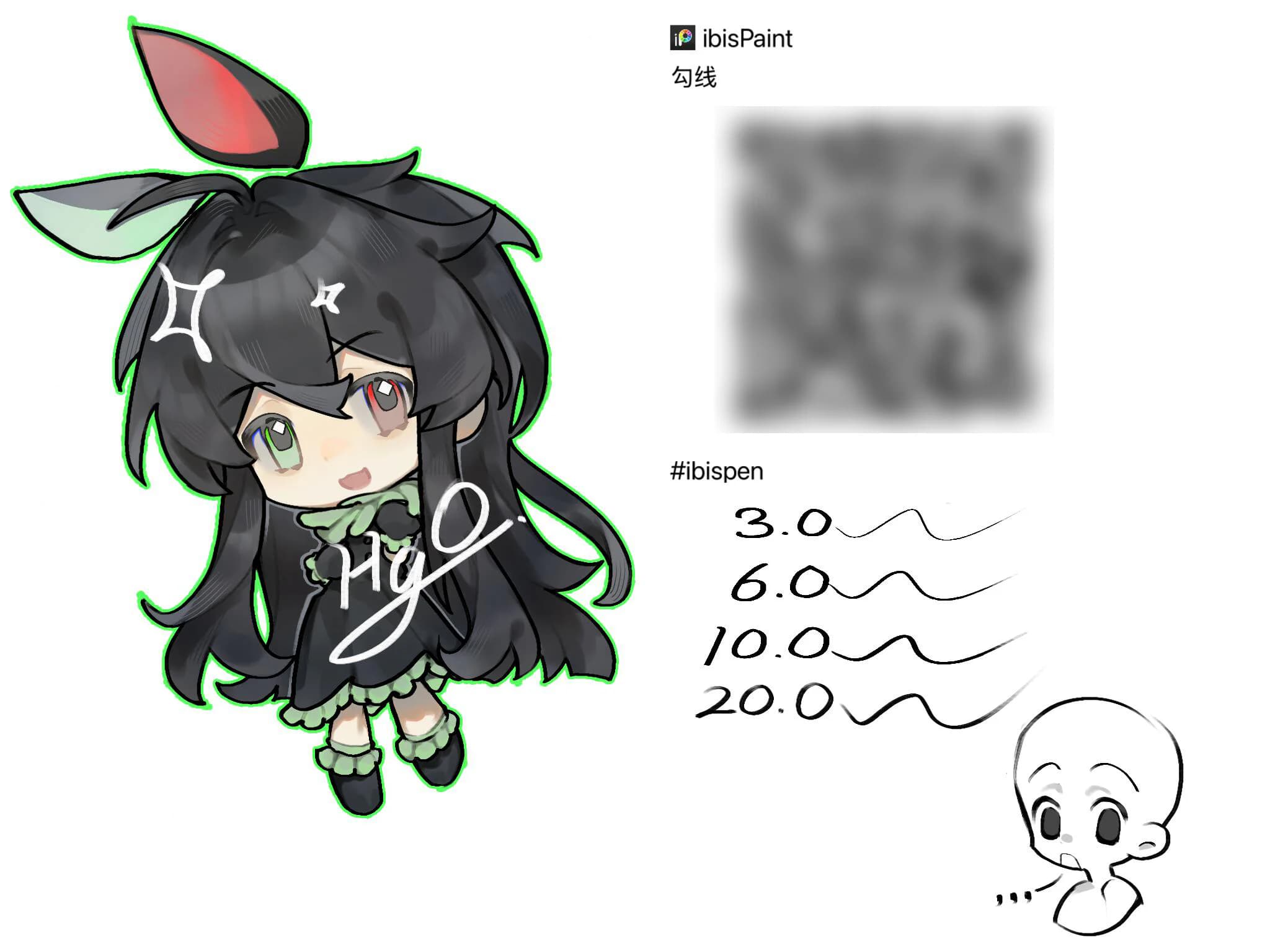 Chia sẻ cọ vẽ ibis Paint X line art