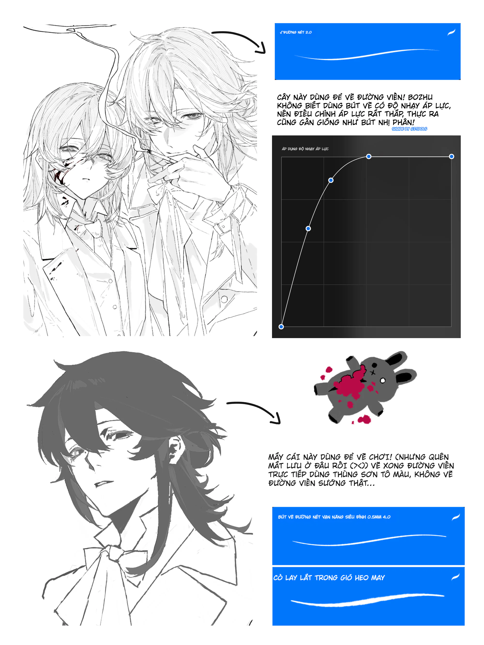 BỘ BRUSH PROCREATE MÌNH ĐANG XÀI (LINE + 2 CÂY “CHƠI CHO VUI”) 🖊️