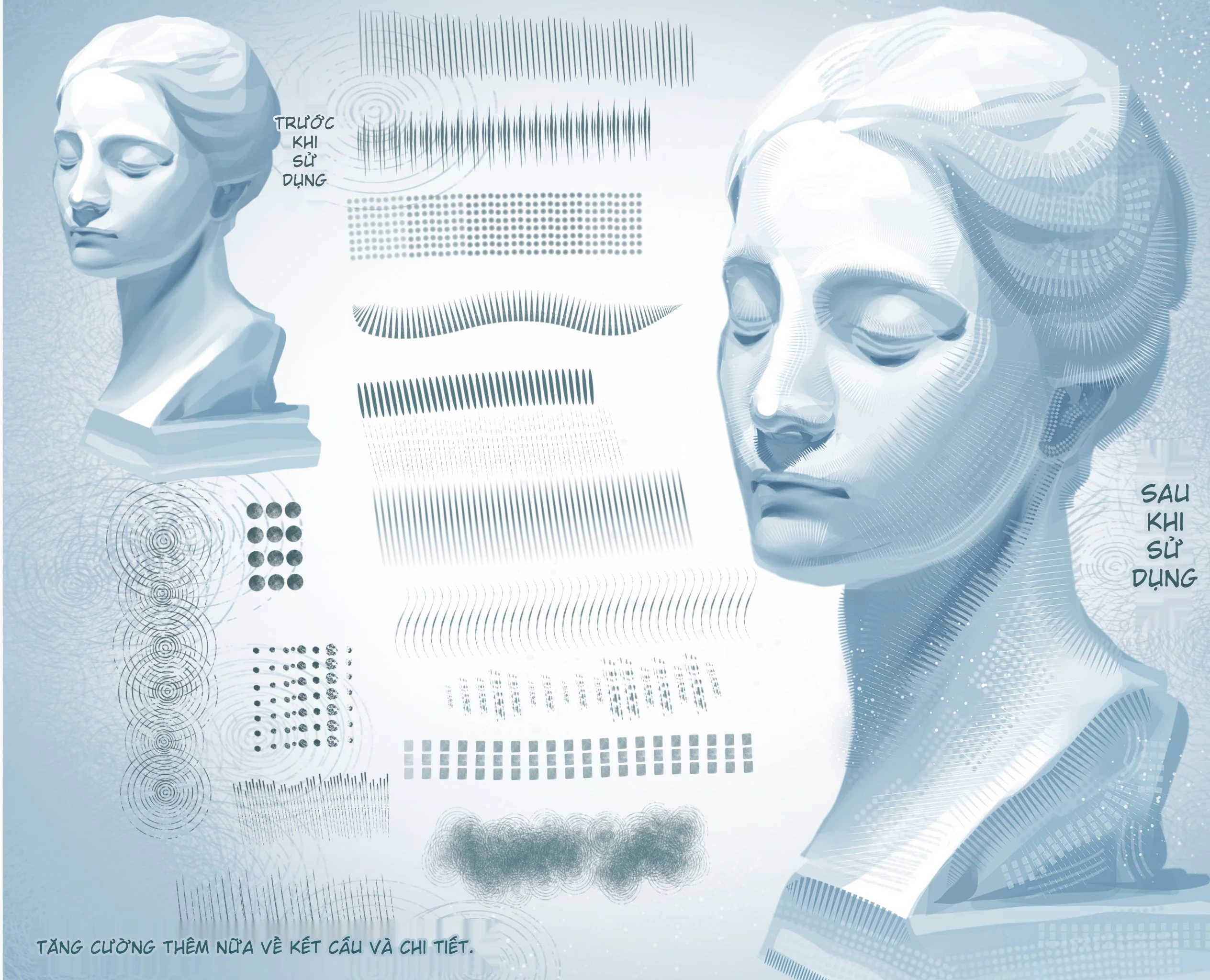 Bộ Sưu Tập 48 Brush "Information Volume" Tạo Chi Tiết & Texture Cực Đỉnh (PS/Procreate/CSP) - Gallery 3