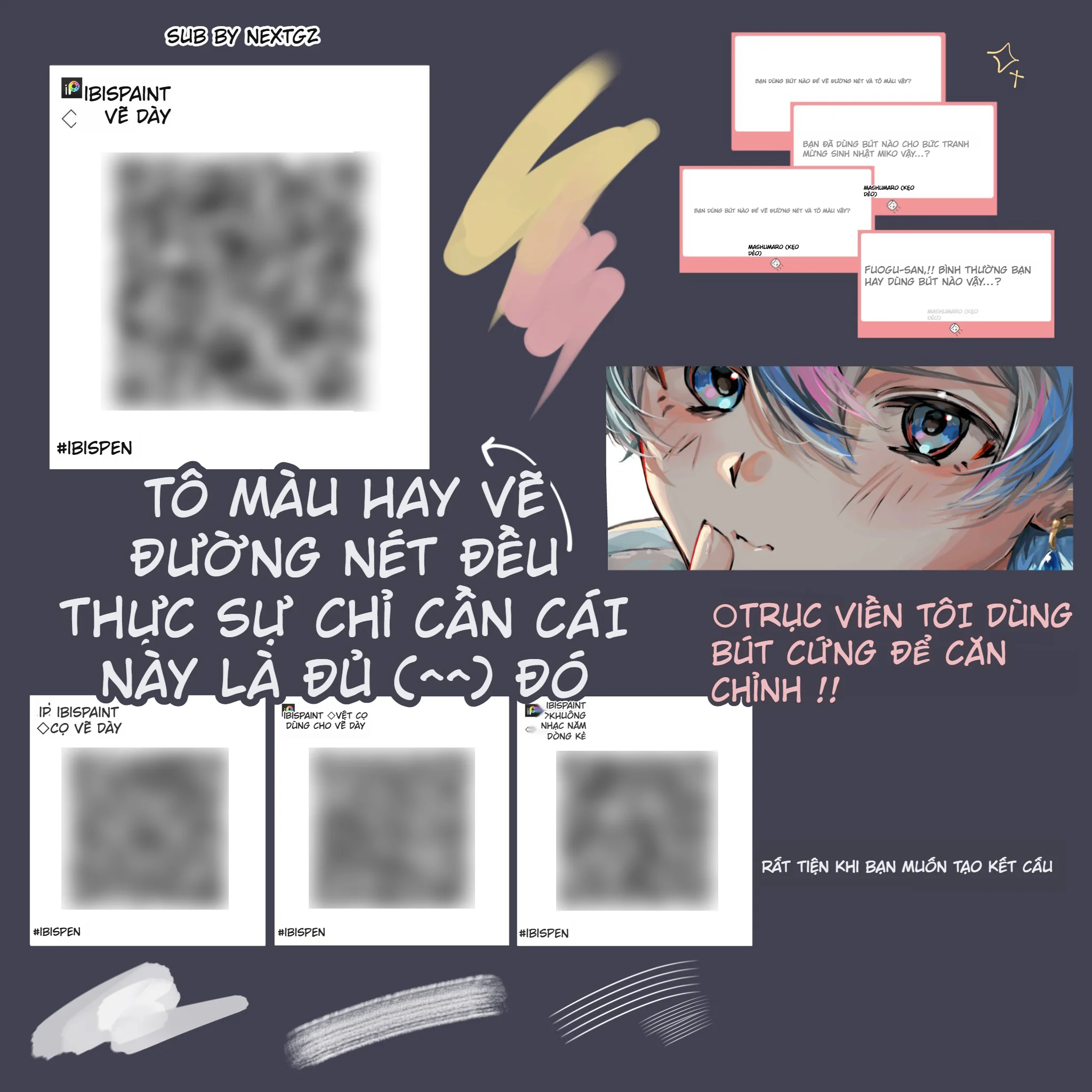 Bộ cọ mới Miễn Phí của Ibispaint siêu phẩm