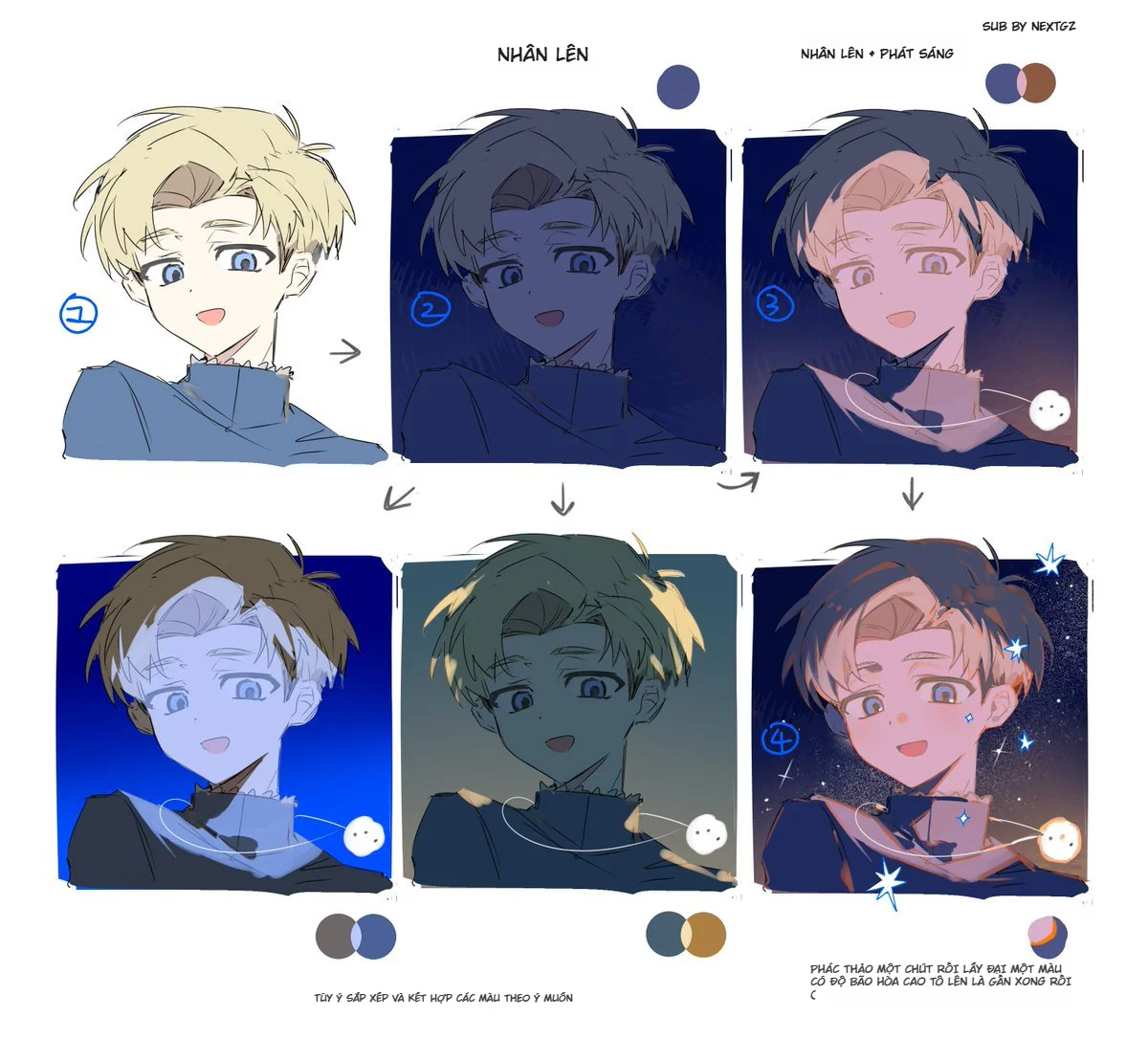 Tip Tô Màu “Mood Đêm” Siêu Nhanh (Không Cần Vẽ Lại Từ Đầu)