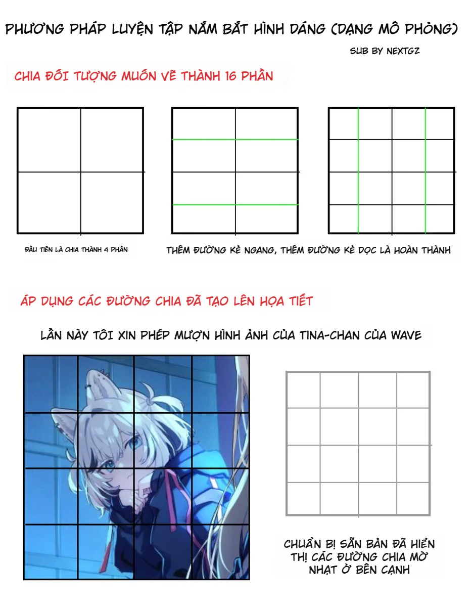 Hướng Dẫn Chi Tiết: Luyện Mắt & Dựng Hình Chuẩn Với Phương Pháp Chia Lưới (Grid Method)