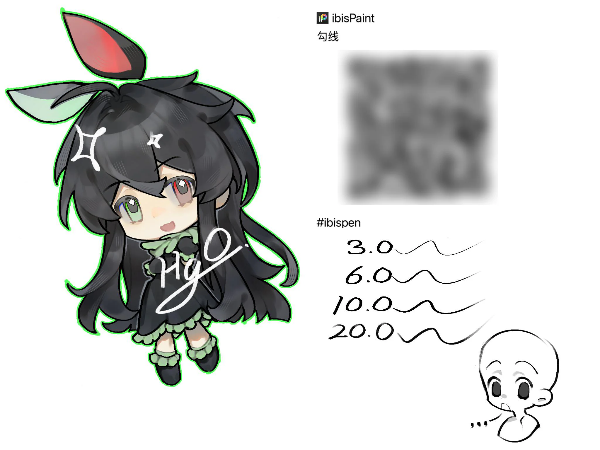 Chia sẻ cọ vẽ ibis Paint X line art