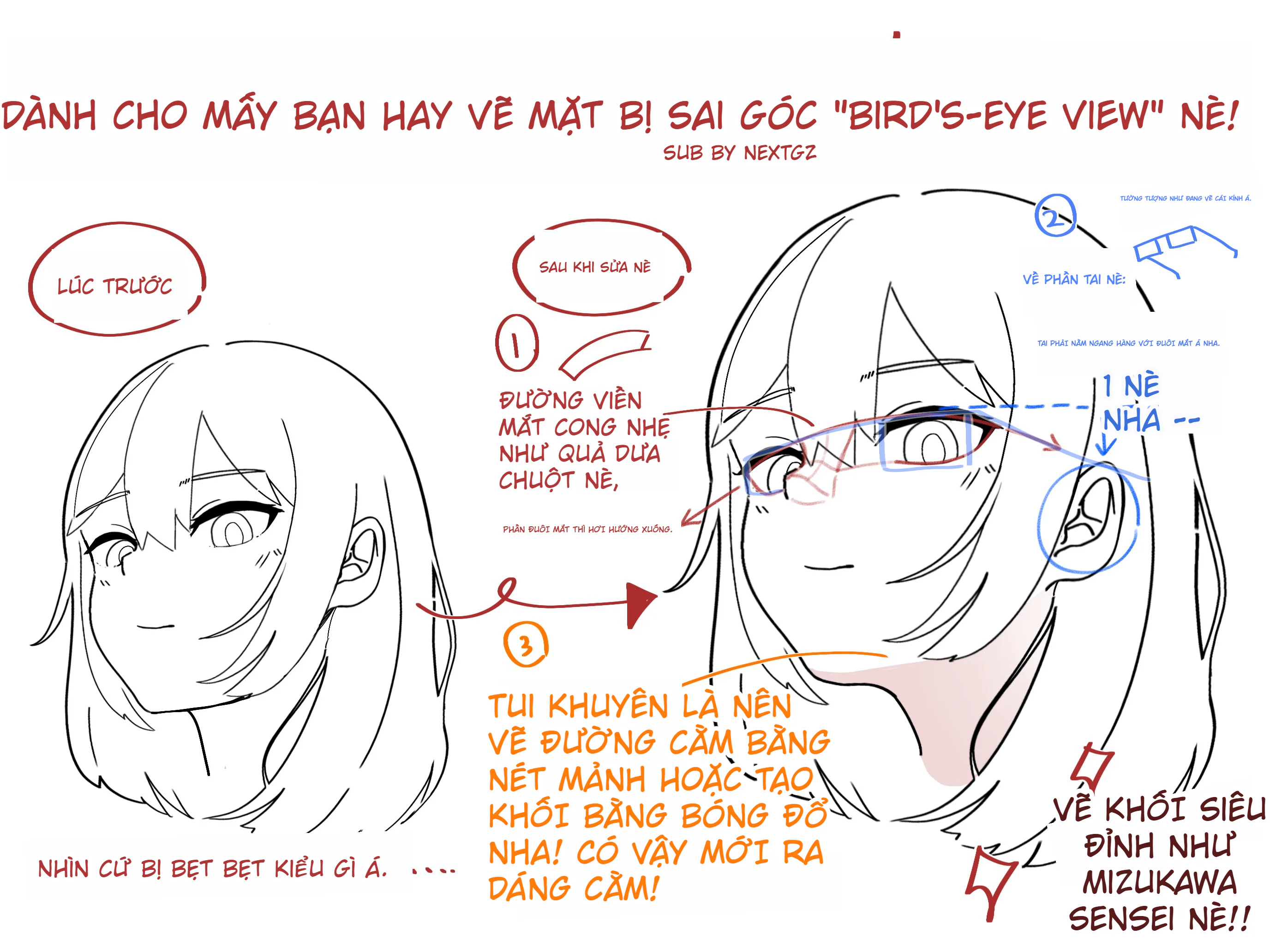 Vẽ góc nghiêng từ trên xuống (Bird's-eye view) sao cho không bị "bẹt"?