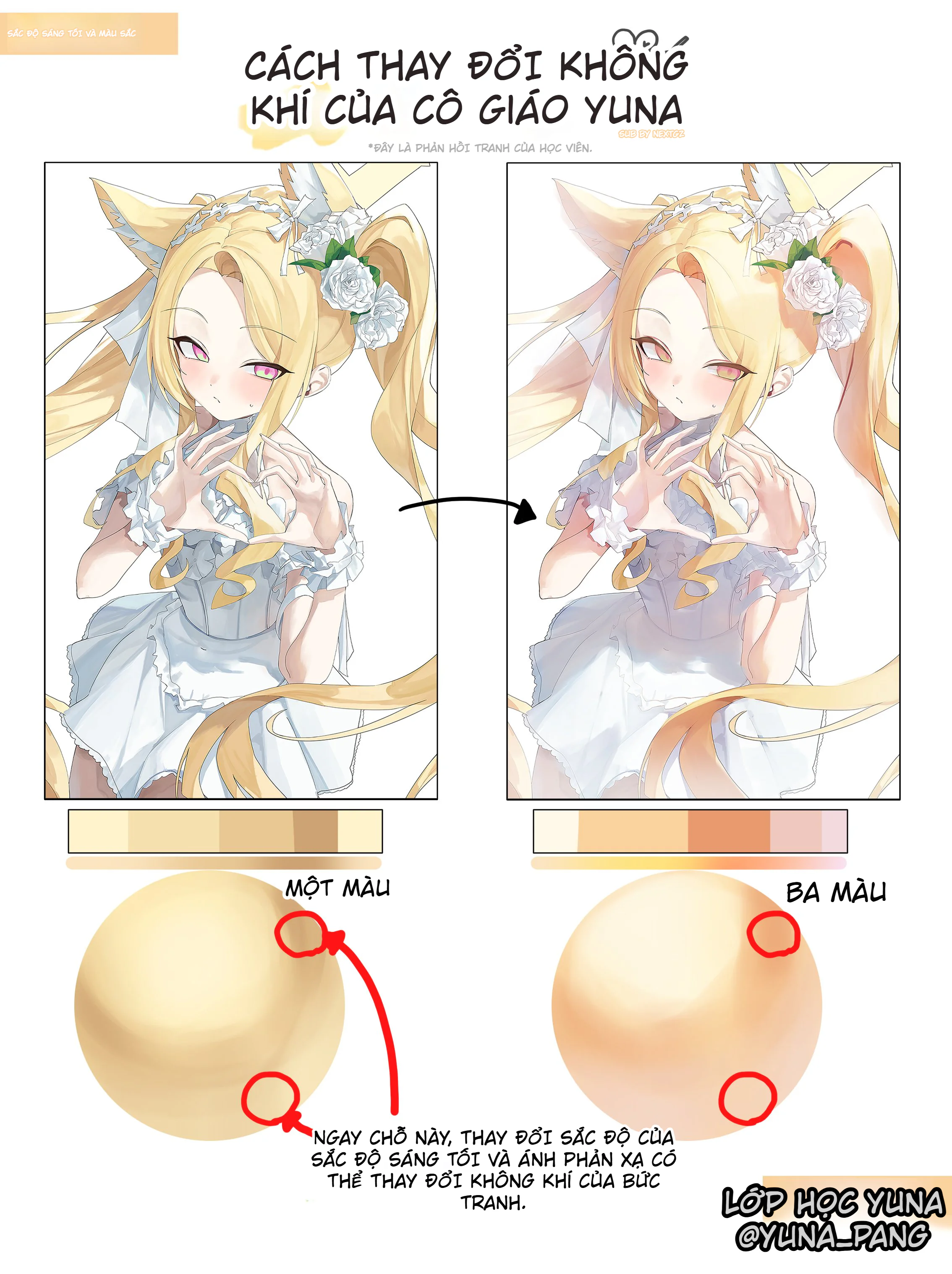 CÁCH THAY ĐỔI KHÔNG KHÍ TRANH BẰNG ĐỔI MÀU ÁNH SÁNG