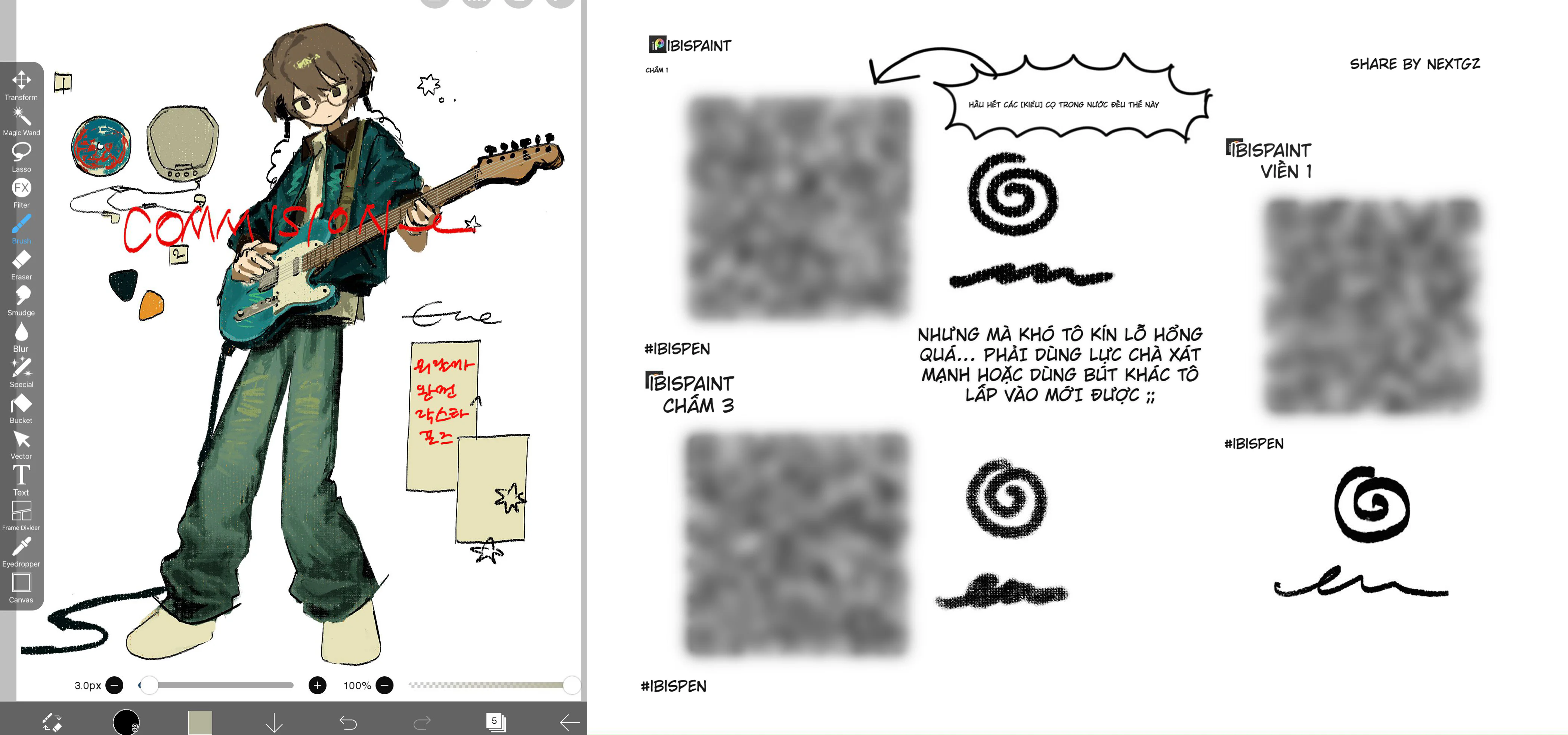 Bộ Brush ibisPaint Chấm Viền Korea