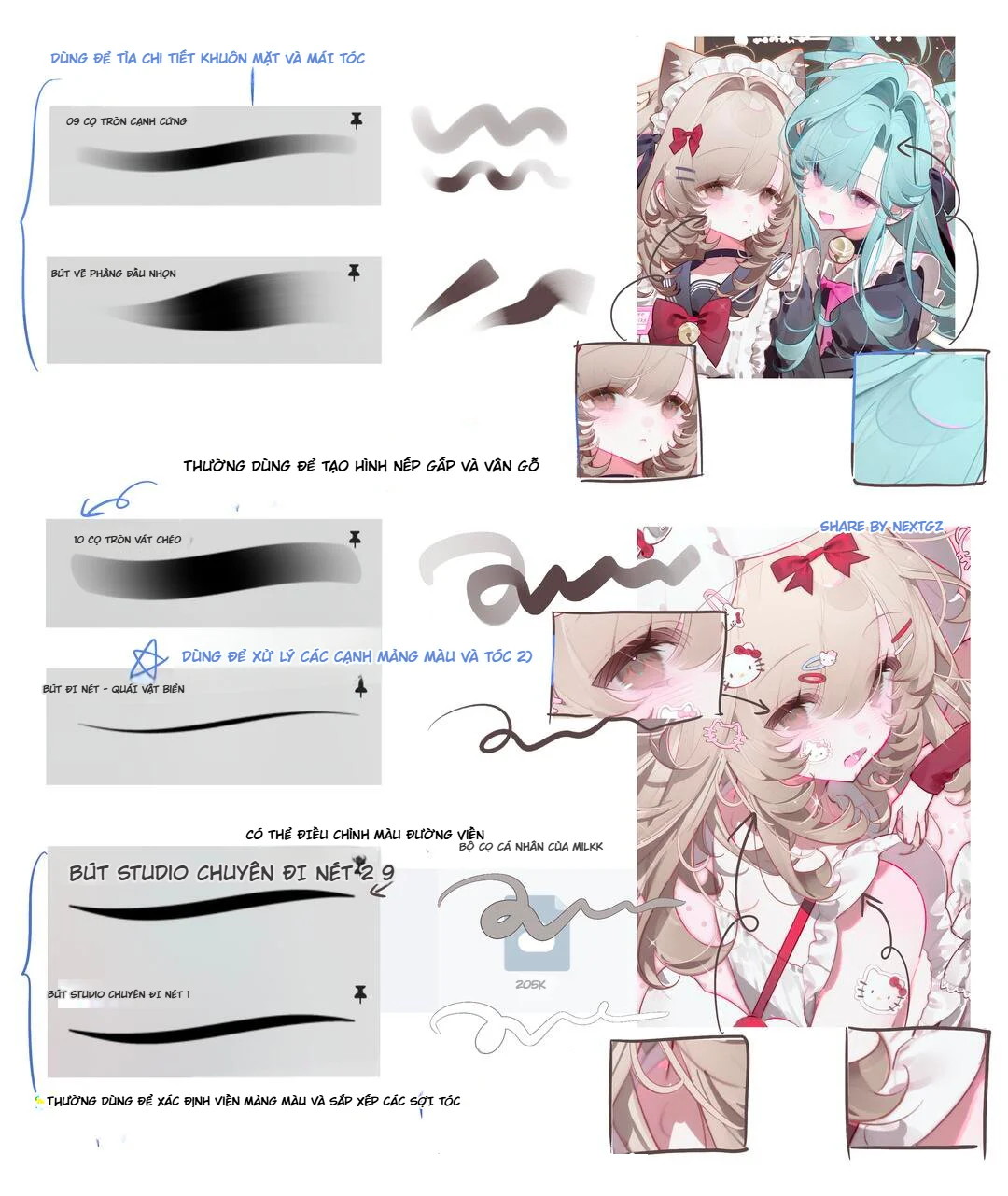  Bộ Procreate Brush Kitty đa năng