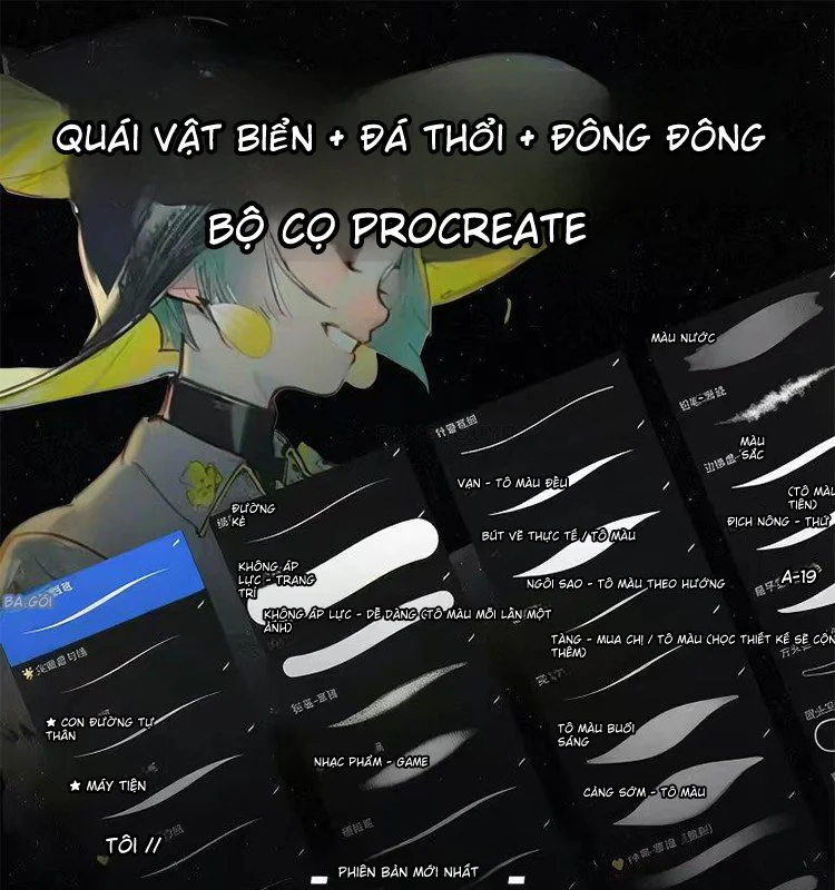Brush Procreate Và Photoshop Hải Quái Xuy Thạch Vẽ Anime Đi Nét Dày Màu Tuyệt Đỉnh - Image 6