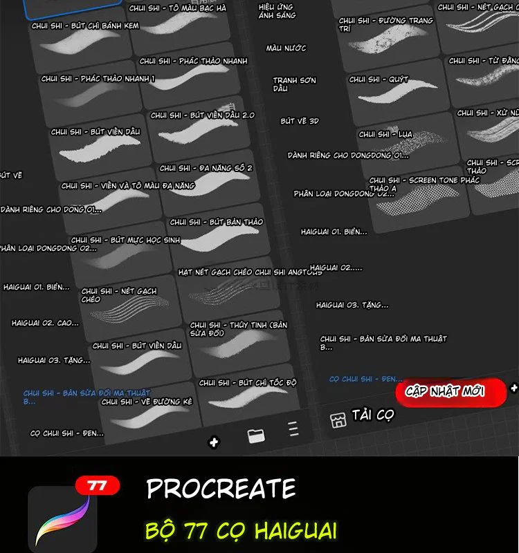 Brush Procreate Và Photoshop Hải Quái Xuy Thạch Vẽ Anime Đi Nét Dày Màu Tuyệt Đỉnh - Image 5