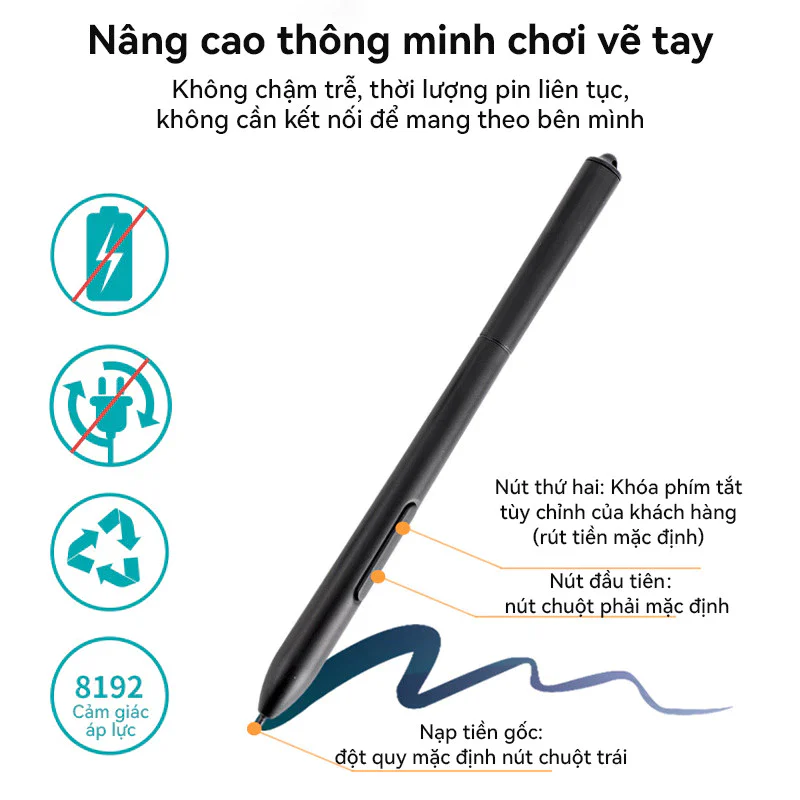 Bảng Vẽ Điện Tử Kết Nối Laptop 1060Pro Bảng Vẽ Với Bút Tablet Vẽ OSU & Vẽ & Dạy Trực Tuyến - CLUBLU 4