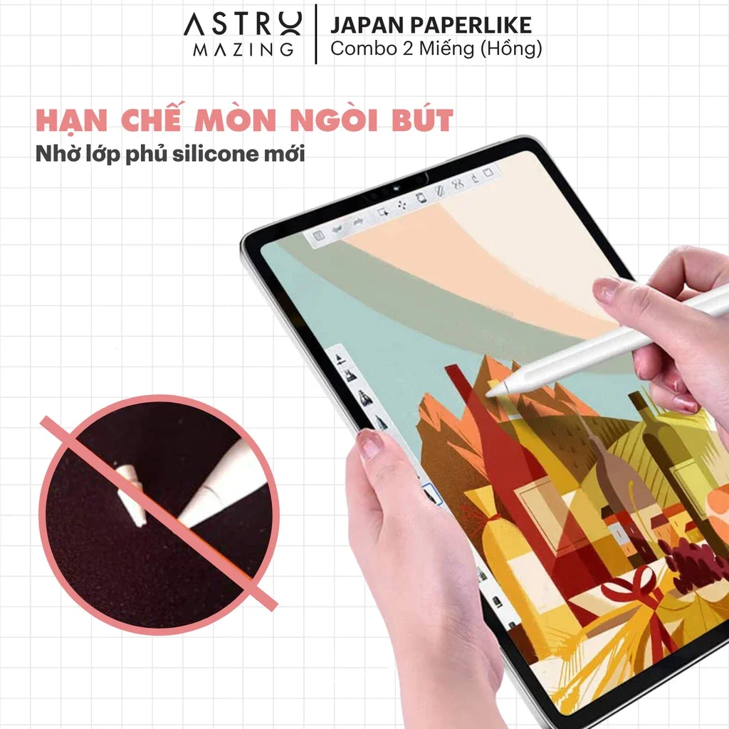 Miếng Dán Màn Hình Paperlike Astro Cho iPad – Bề Mặt Nhám Viết Vẽ Như Giấy, Chống Chói Và Hạn Chế Vân Tay - AstroMazing Official Store 4