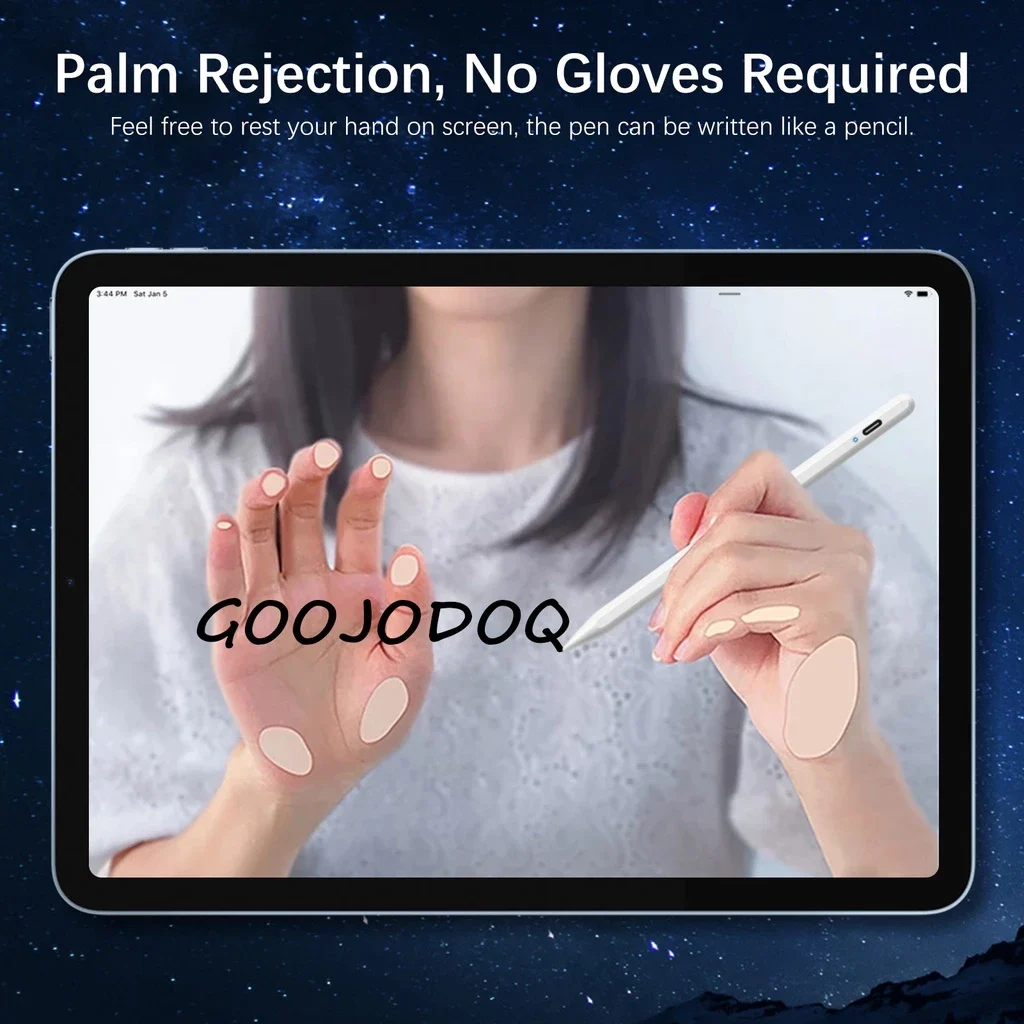 Bút cảm ứng GOOJODOQ cho Pad gen 9 8 7 6th Pro 11 12.9 2018-2023 2018 9.7 Mini 6 Chống Vân Tay Hiển thị phần trăm pin - NextGZ 4