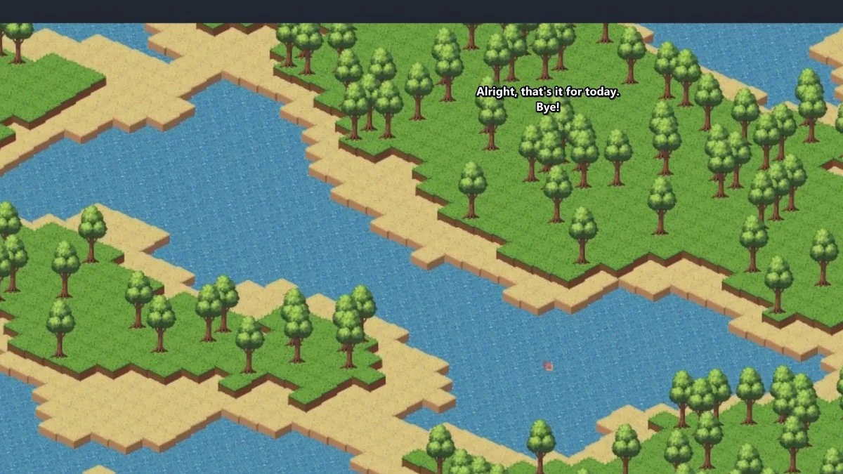 Bản đồ pixel art isometric 2D sau khi hoàn tất hiệu ứng xoay góc nhìn
