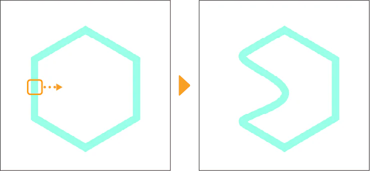 Các chế độ Control Point để di chuyển thêm bớt và chỉnh đường vector trong Clip Studio Paint