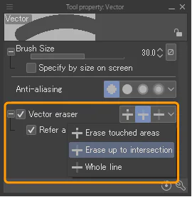 Cài đặt Vector Eraser trong Clip Studio Paint