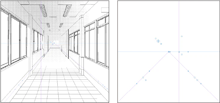 Hướng dẫn dựng phối cảnh background anime bằng Perspective Ruler trong CLIP STUDIO PAINT