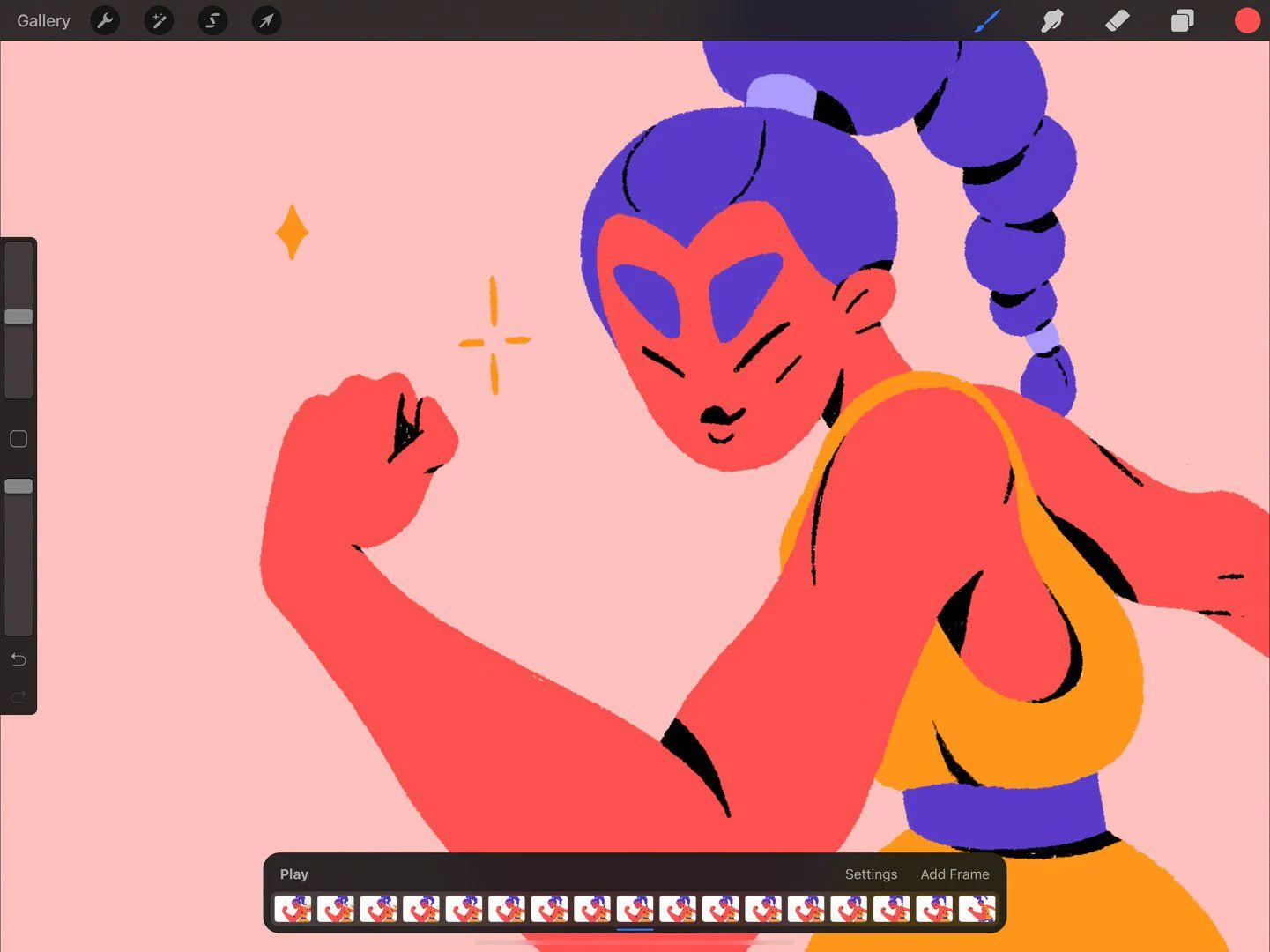 Procreate Animation Assist: Dựng Loop Nhân Vật 2 Giây Bằng Onion Skin
