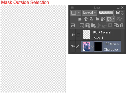 CLIP STUDIO PAINT Layer Mask: Ẩn–Hiện Và Sửa Tranh Không Phá Hủy 6 Layer Mask trống che toàn bộ nội dung của layer trong CLIP STUDIO PAINT