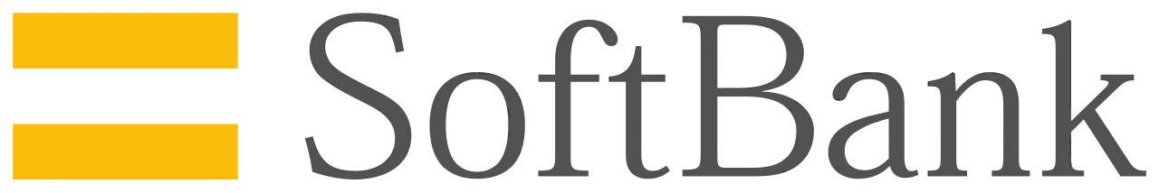 Biểu trưng SoftBank màu đen trên nền trong suốt