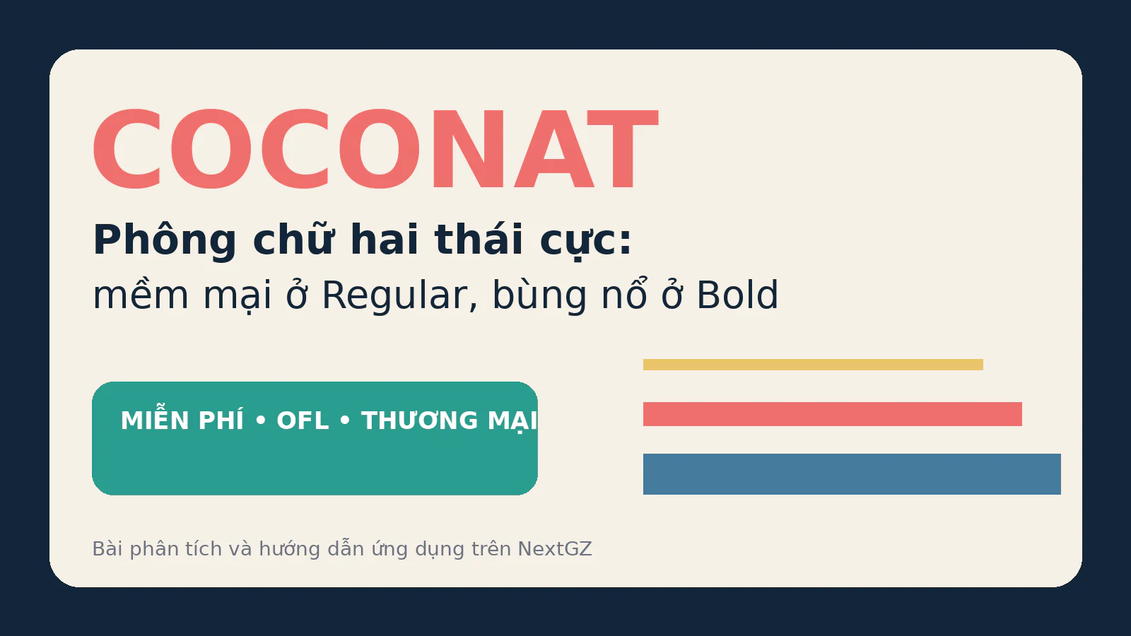 Coconat: Phông Chữ Miễn Phí Thương Mại Với Hai Phong Cách Đối Lập