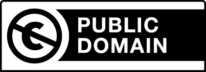 Badge Public Domain Mark dùng để đánh dấu tác phẩm đã thuộc phạm vi công cộng