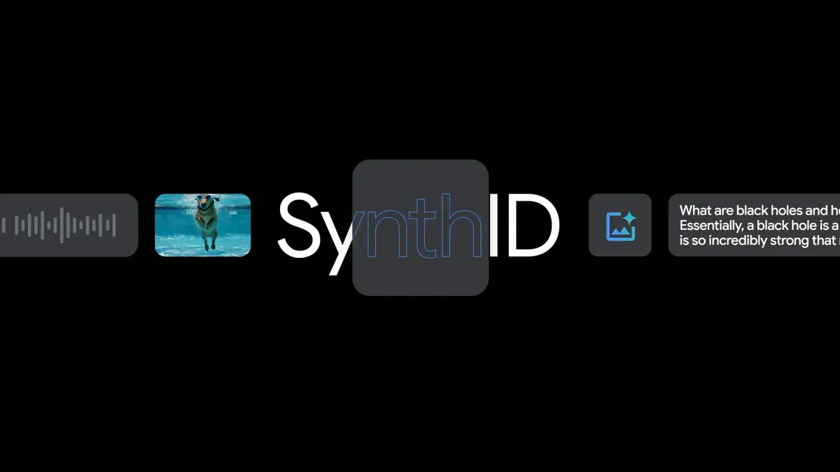 Hình giới thiệu chính thức của Google cho SynthID Detector trên nhiều loại nội dung AI