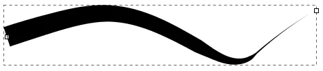 Nét Triangle Out với độ dày thuôn trong Inkscape