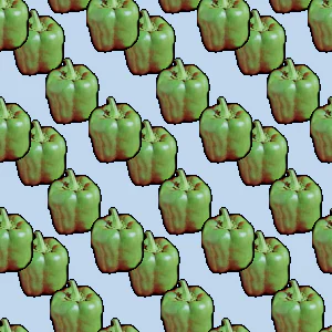 Một nét cọ được lặp thành pattern theo chế độ Tiling trong GIMP