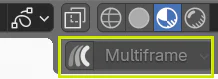 Nút Multiframe trong Edit Mode của Blender Grease Pencil