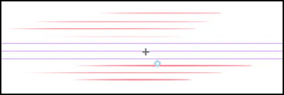Các nét song song bám theo Parallel Line Ruler