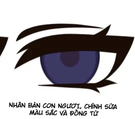 Bước nhân bản vùng mắt và tô màu nền tím xanh cho mống mắt anime