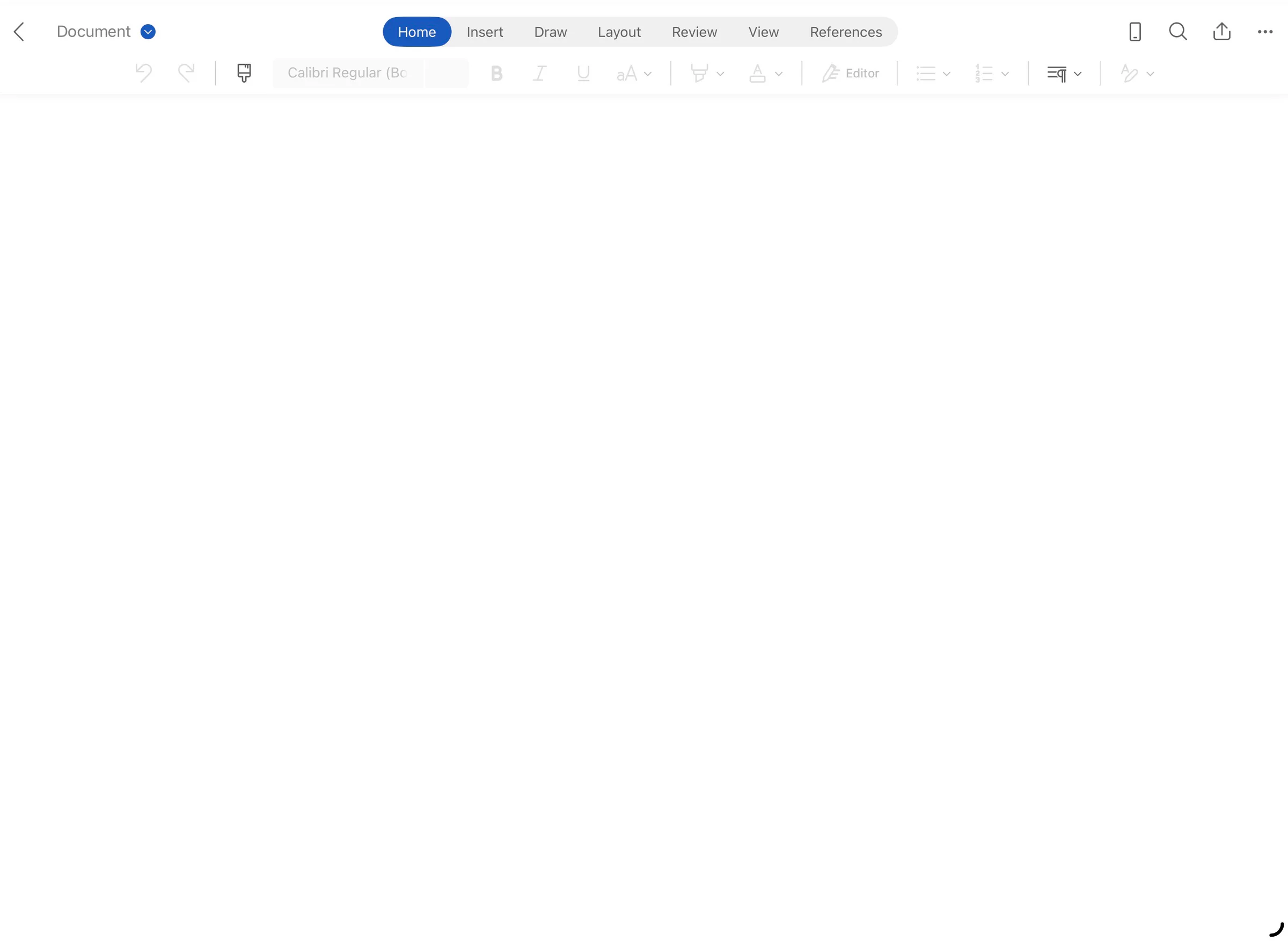 Giao diện Microsoft Word chạy trong cửa sổ trên iPadOS 26