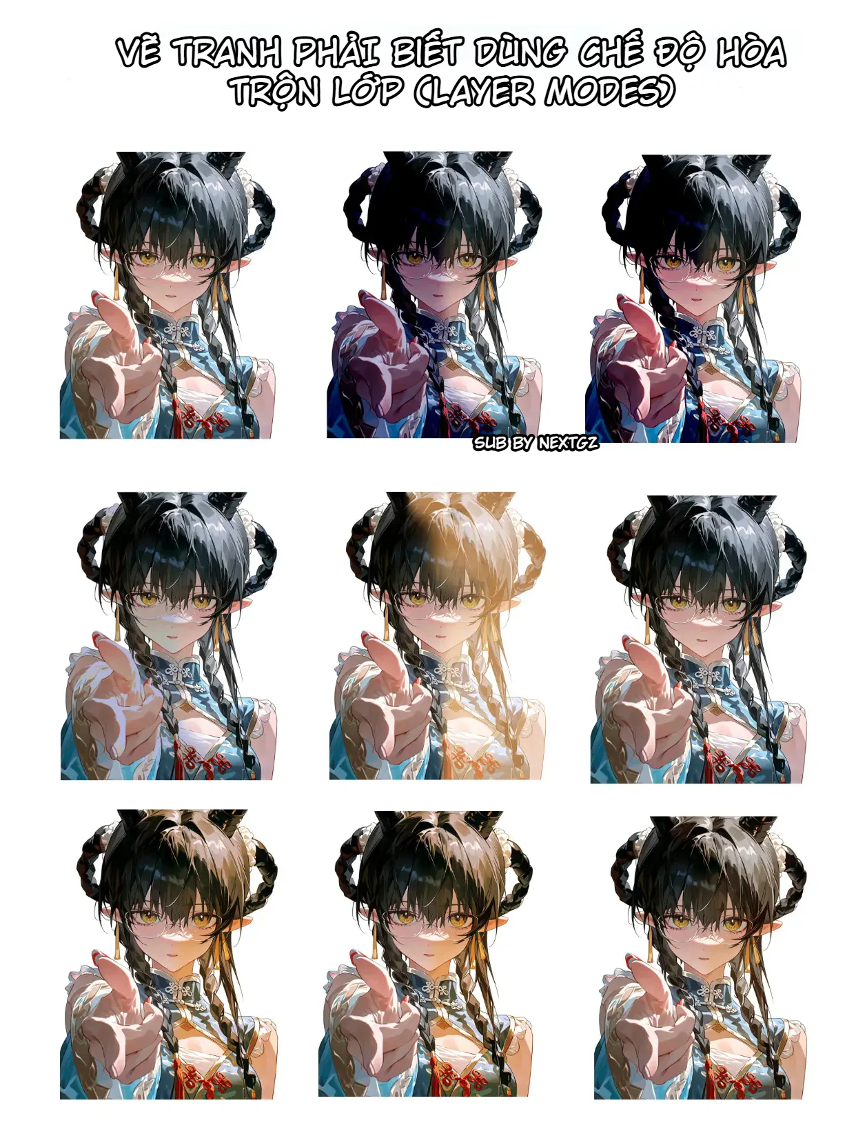 Hướng dẫn chế độ hòa trộn layer trong digital painting: Multiply, Screen, Overlay và Color Dodge