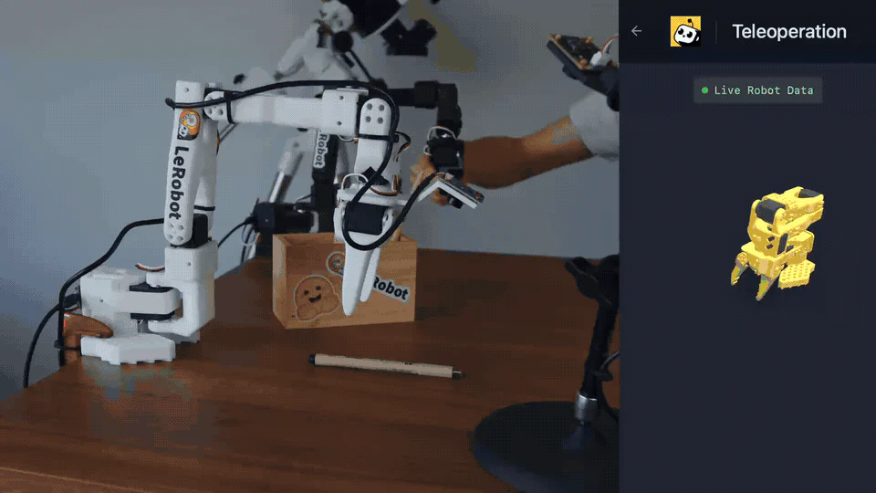 Giao diện LeLab điều khiển và theo dõi robot LeRobot