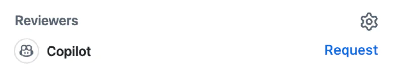 Nút Request để yêu cầu GitHub Copilot review pull request