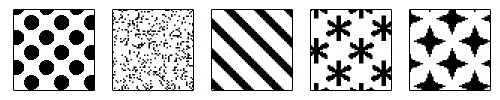 Năm kiểu hạt screentone gồm circle noise line asterisk và star