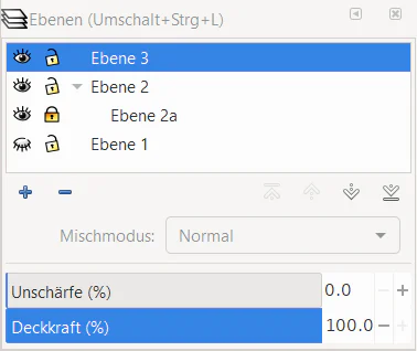 Hộp thoại Layers của Inkscape với danh sách layer, nút thêm xóa và điều khiển hiển thị