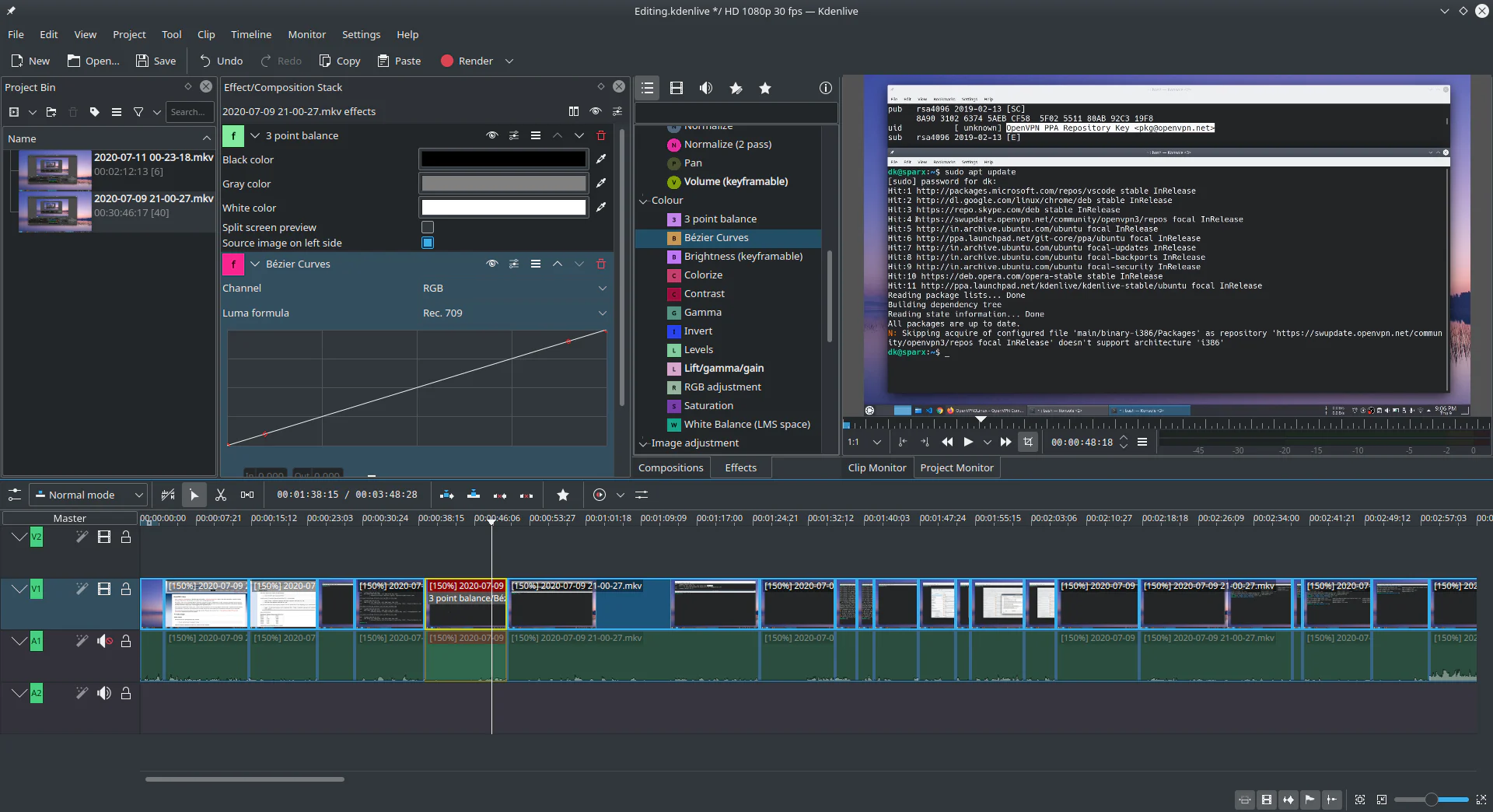 Đọc Giao Diện Kdenlive Bằng Tiếng Trung: Timeline, Hiệu Ứng, Keyframe Và Render
