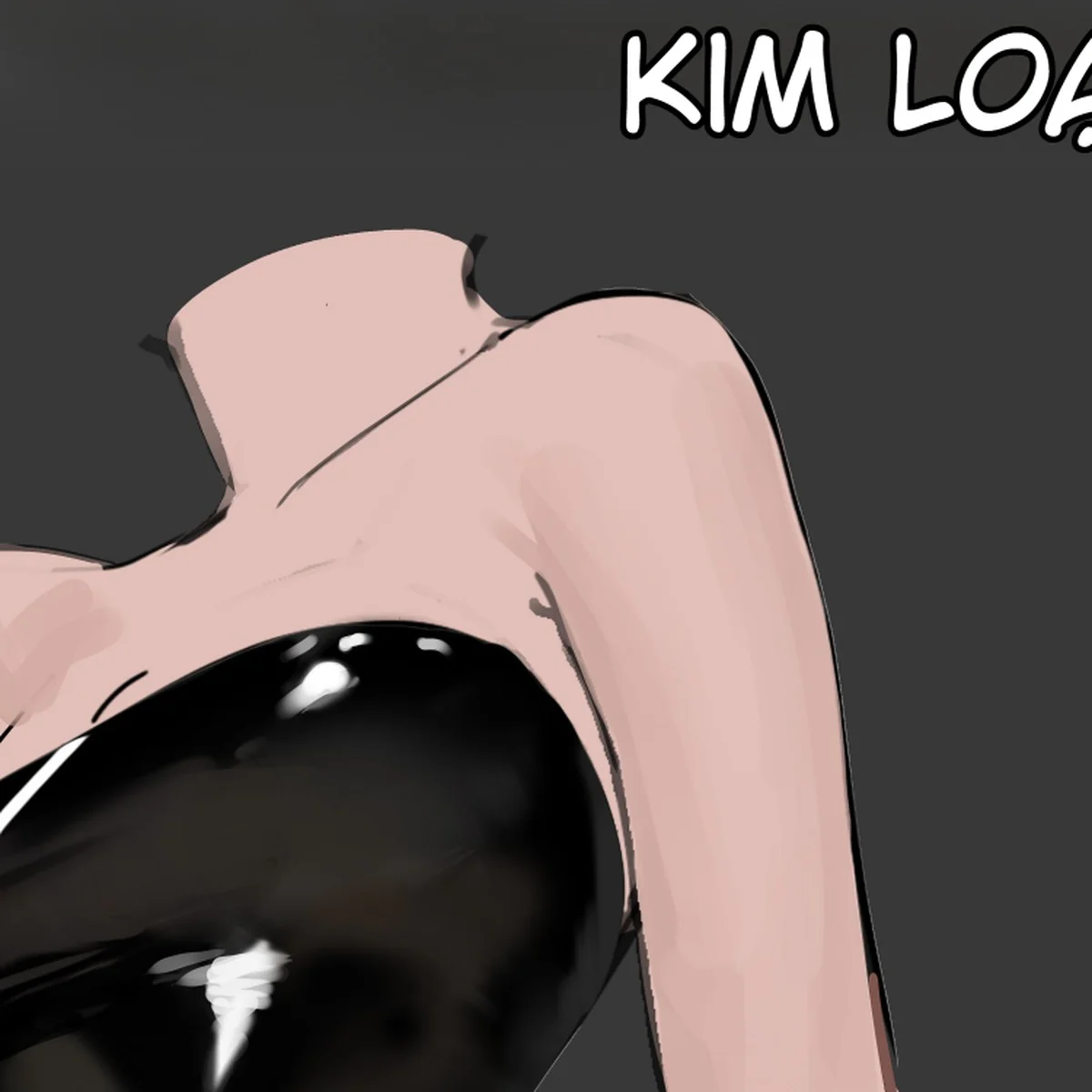 Cận cảnh cánh tay da mờ cạnh trang phục latex đen bóng, minh họa tương phản giữa vật liệu mềm mờ và bề mặt phản chiếu cao.
