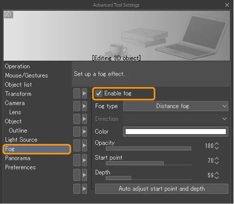 Ví dụ bề mặt 3D sau khi được vẽ texture trực tiếp trong Clip Studio Paint.