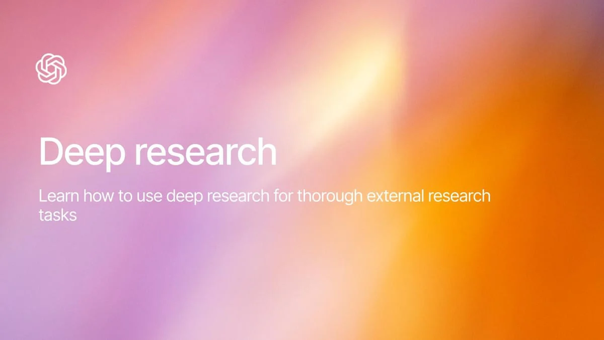 Ảnh OpenAI Academy về tính năng Deep Research trong ChatGPT