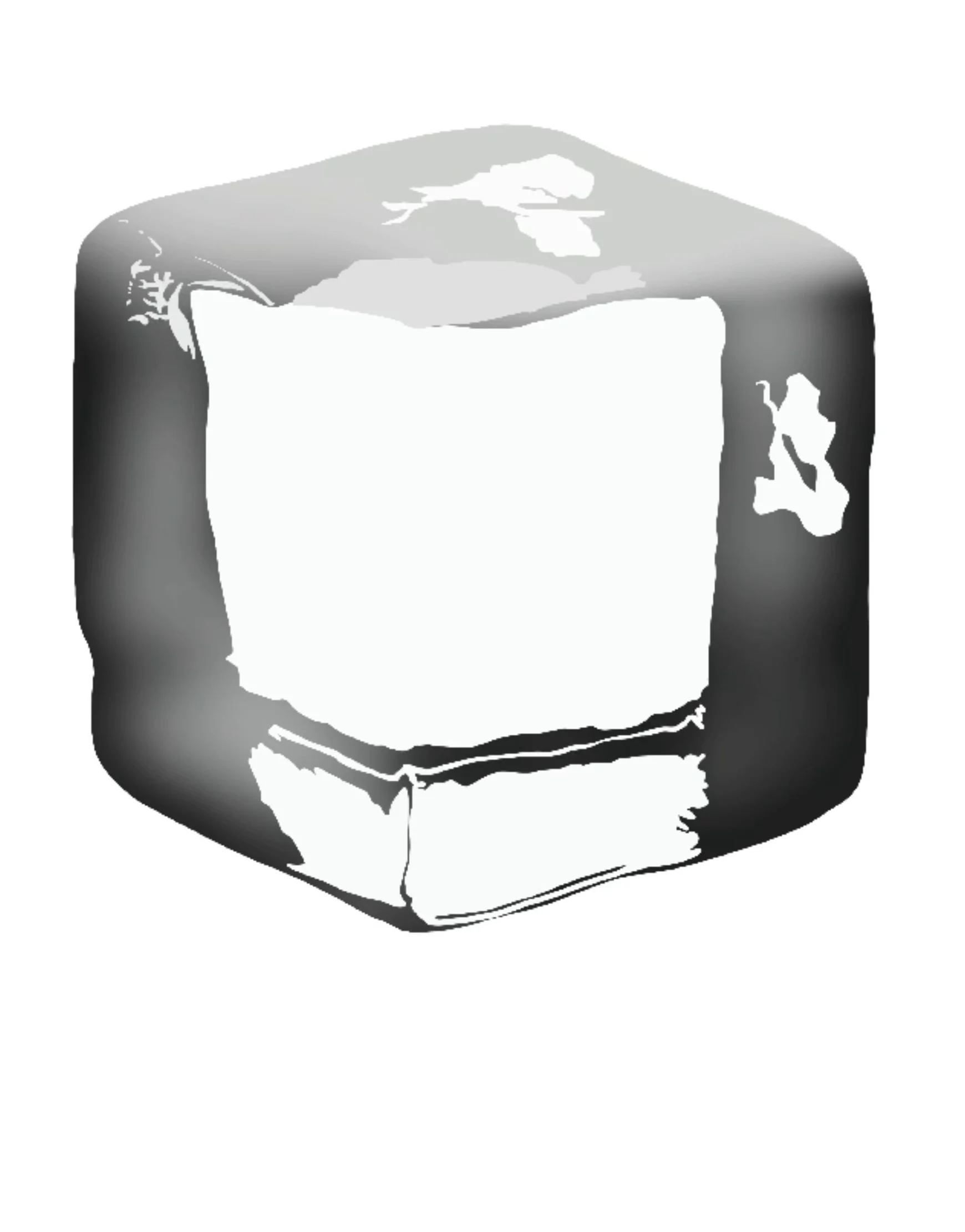 Keyframe 00:01.90 thiết lập mặt trên, hai cạnh bên tối và vùng trong sáng để bắt đầu tạo cảm giác băng trong.