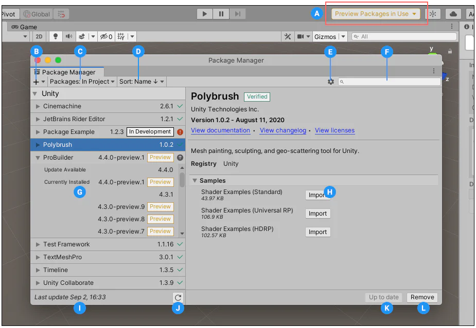 Unity Project window minh họa việc quản lý asset trong Asset Database.