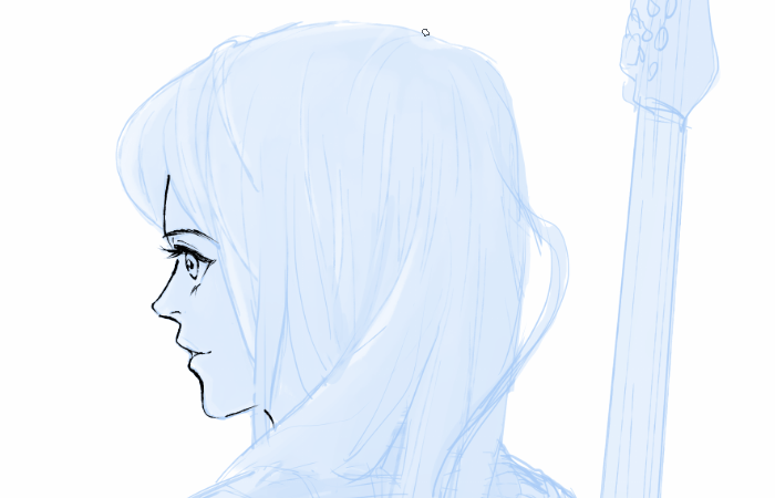 Minh họa Smart Shape trong Clip Studio Paint tự động chỉnh nét vẽ tay thành đường cong và hình sạch