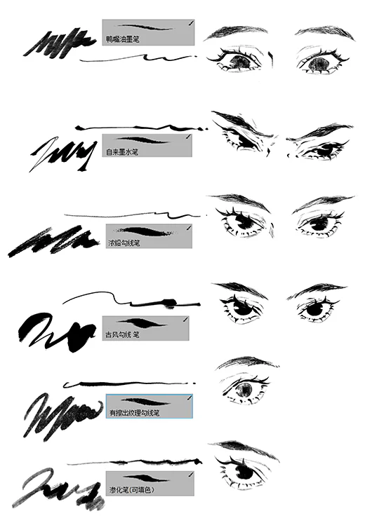Bộ brush Phác Thảo, Đi Nét, và Đan Nét Manga cho CSP & Photoshop (Set 3) - image 1