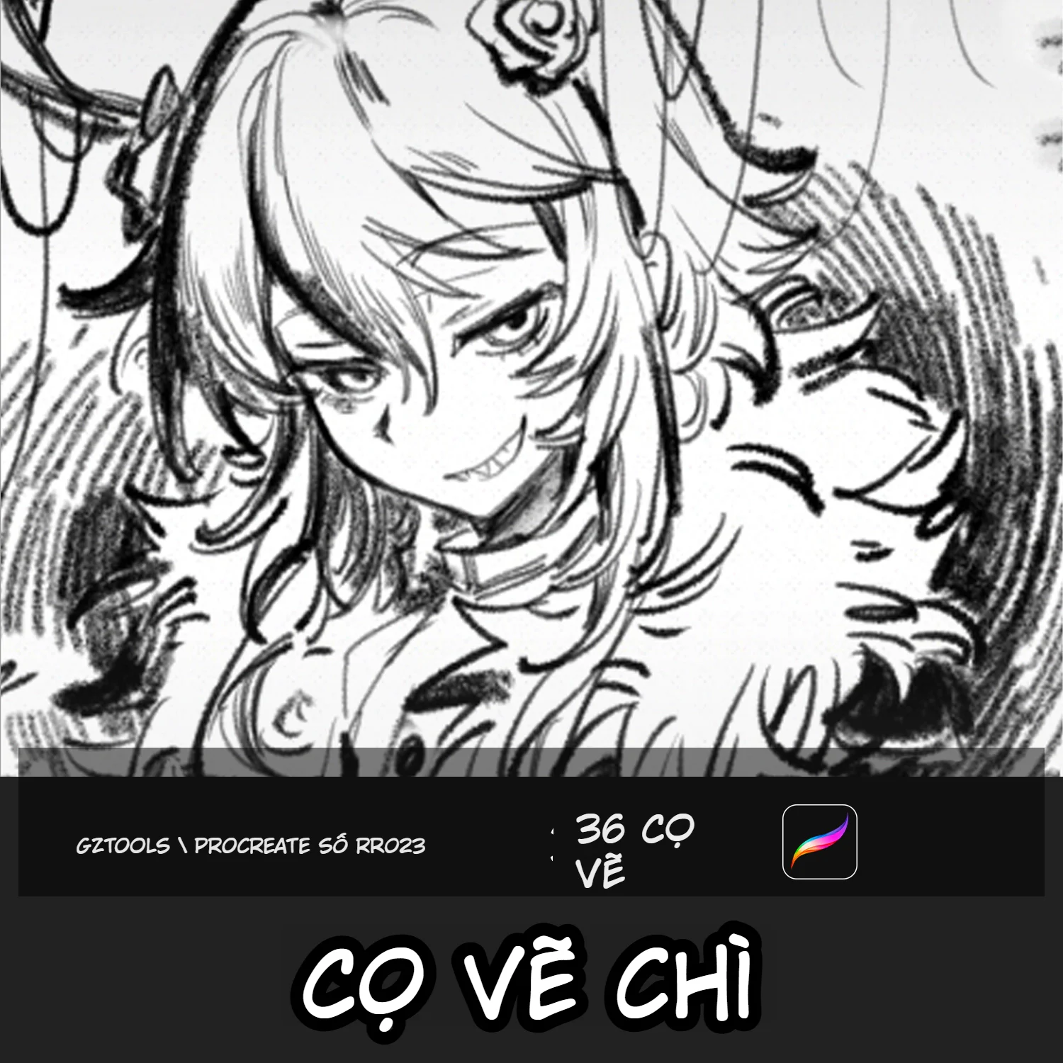 Bộ 36 Brush Procreate Vẽ Chi Tiết RR023